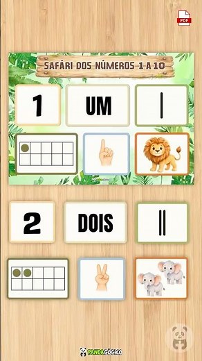 Safari of Numbers 1 to 10 - Pandagógico