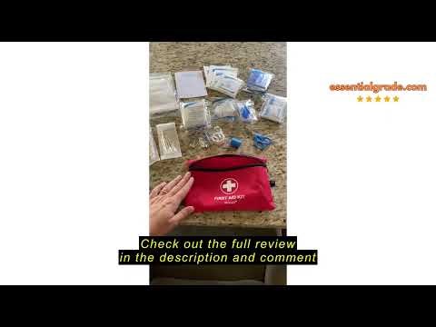 Review Atickyaid Mini First Aid Kit - 140 Piece Small First Aid Medical Kit for Car, Home, Office, T