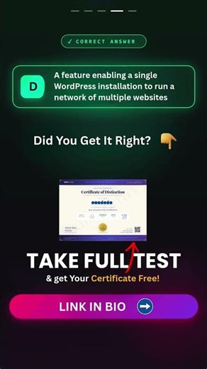 WordPress Quiz 🔥 What Is Multisite?