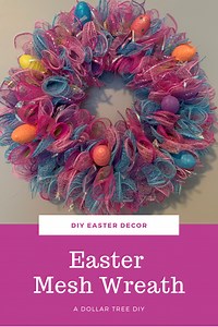 Easter Mesh Wreath DIY