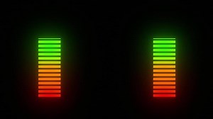 Vertical Audio Meter - Colorful Sound Levels. 4K
