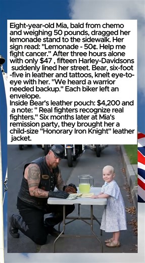 A Sick Little Girl Sat Alone at Her Lemonade Stand — Then 15 Motorcycles Arrived