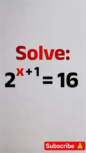 Exponential equation solved in 20 seconds! #maths #algebra #mathshorts #mathstricks #viralmath #exam