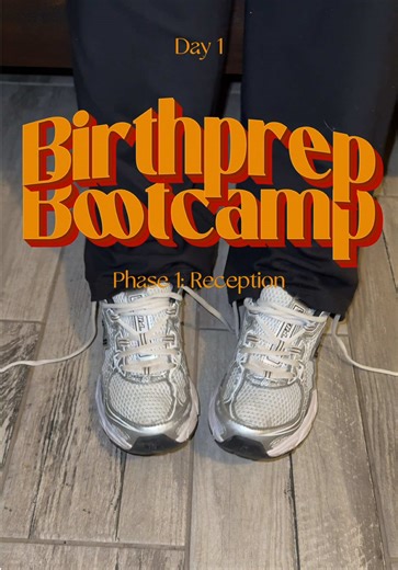 36 weeks pregnant. 28 day countdown. 0 flexibility. Welcome to bootcamp. Better late than never… right? 🥴 #miniseries #birthprepbootcamp #laborprep #36weekspregnant #pregnancyhumor