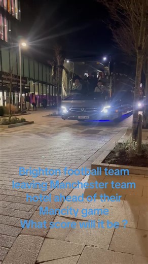 Brighton Football Team Departure for Man City Match