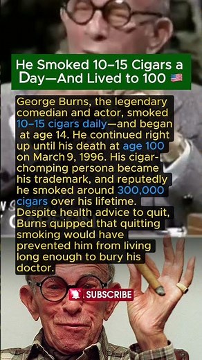 He Smoked 10–15 Cigars a Day—And Lived to 100 🇺🇸 #shorts