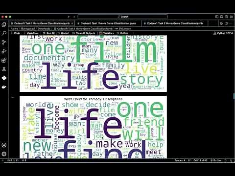 My Internship at CodSoft: Task 1 – Movie Genre Classification
