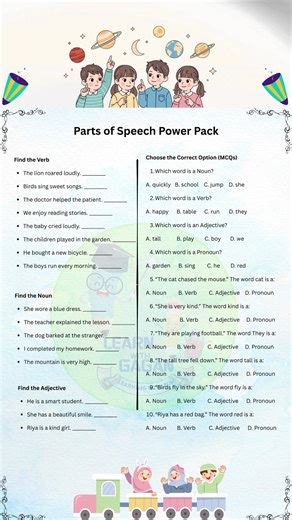 Learn with Gagan on Instagram: "Identify the Part of Speech – Grammar Exam Prep Worksheet 🤩 identify the part of speech, parts of speech worksheet, noun verb adjective pronoun worksheet, grammar exam prep, english grammar practice, parts of speech exercises, grammar revision worksheet, basic grammar practice, english worksheet pdf, grammar test practice, noun verb adjective pronoun exercises, school grammar worksheet #EnglishGrammar #PartsOfSpeech #GrammarWorksheet #ExamPrep #NounVerbAdjectiveP