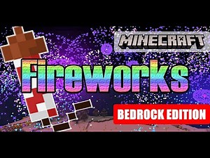 Minecraft Tutorial | How to Make Fireworks in Minecraft Bedrock | Crossbow Firework Minecraft Guide