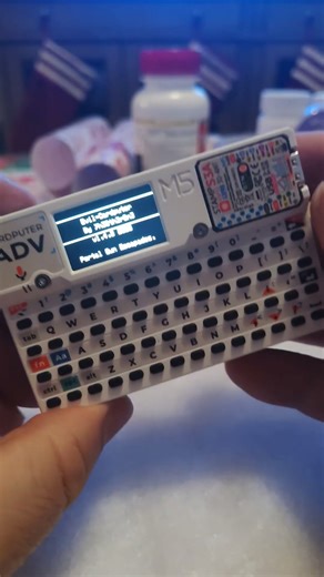 Booting up the cardputer ADV into evilputer for the #m5stack