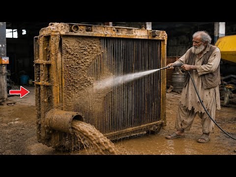 Destroyed Truck Radiator Fully Restored | Amazing Coolant Leak Repair by Skilled Local Mechanic