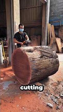 This Man Built a Fully Functional Stove from a Wooden log 😳❤️ #shorts