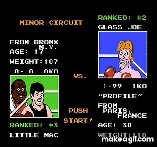 Mike Tyson's Punch-Out - Glass Joe (KO) on Make a GIF