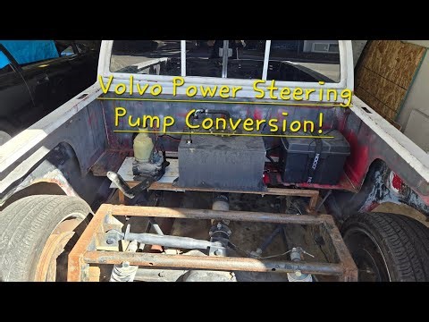 Volvo Power Steering Pump Conversion in D21 Hardbody Nissan Pickup (How to Install)
