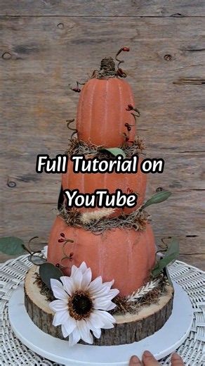 Dollar Tree Pumpkin Stack DIY
