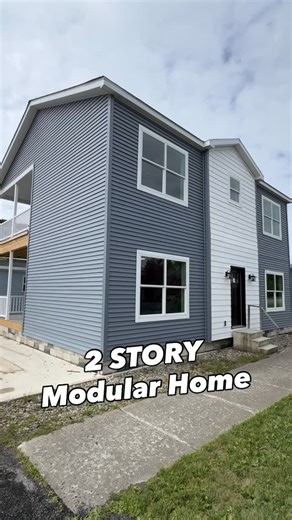 Chance’s Home World on Instagram: "💪🏼This 2 story modular home is by Champoin Homes! American Homes(retailer) calls this prefab house the “Sturgis!” WATCH THE FULL TOUR ON THE CHANNEL FOR ALL THE INFO AND PRICING, link in bio! #prefabhouse #modularhome #housetour #realestate #manufacturedhomes #newhome #house #prefabhomes #modularhouse"