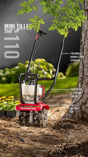 The Mini Tiller comes in clutch for prepping your garden. Who else has started putting seedlings in soil for the season? | Honda Power Equipment