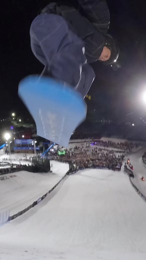 @X Games mode🤘Miles Falcon brought the stoke to this year's Knuckle Huck at #XGames Aspen. #GoProHERO12 Black follow cam by @S P E N N Y 🎥 #gopro #snowboarding #snowboard #followcam #xgamesaspen
