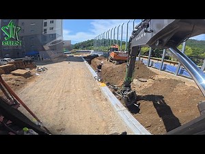 (4k)Volvo Ewr150e 소선회) 설비 엑셀파이프 매립 및 되매우기. #operator #excavator #volvo #tiltrotator #steelwrist 🇰🇷
