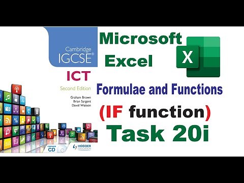 Task 20i IGCSE ICT | Hodder Education | Microsoft Excel IF function
