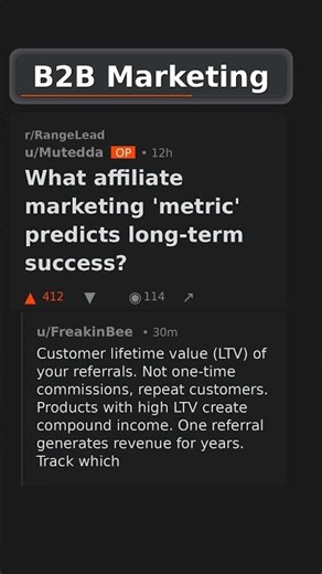 What affiliate marketing 'metric' predicts long-term success? #makemoney