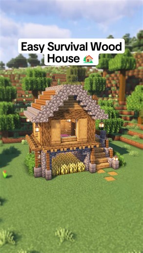 Mcxiaoli on Instagram: "Easy Survival Wood House | Tutorial 🏡 43 #minecraft #minecraftbuilding #minecrafttutorial #mcxiaoli"