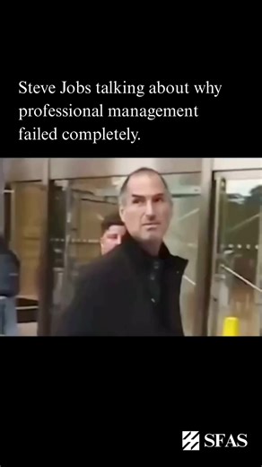San Francisco Asset Solutions on Instagram: "Professional managers and the best managers are not the same. In the documentary In Search of Excellence, Steve Jobs explains how hiring professional managers taught him a tough lesson. Many of them understood structure but did not understand the work itself. They followed process without vision and could not guide the company forward. The best managers were different. They knew the product, understood the mission, and made real contributions that sha