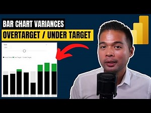 VISUALISE variance in Bar Charts // Show Over Target or Under Target // Beginners Guide to Power BI