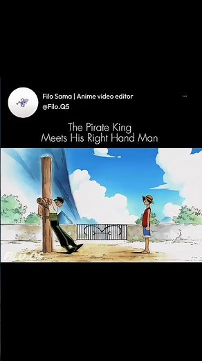 The first meeting between Luffy and Zoro in One Piece