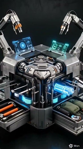 Futuristic Survival Cube Transformation ⚙️ #aitransformation #cube #technology