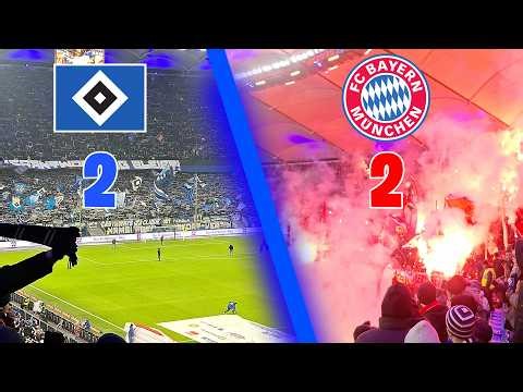ÜBERRAGENDES 2:2 HSV gegen BAYERN MÜNCHEN 🖤🤍💙 | Stadionbesuch HSV gegen Bayern München