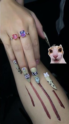 The nail said: "Goodbye, my brothers 👋🏻🫡" #nails #nailtrends #nailart #dragonnail #nailinspo #fyp