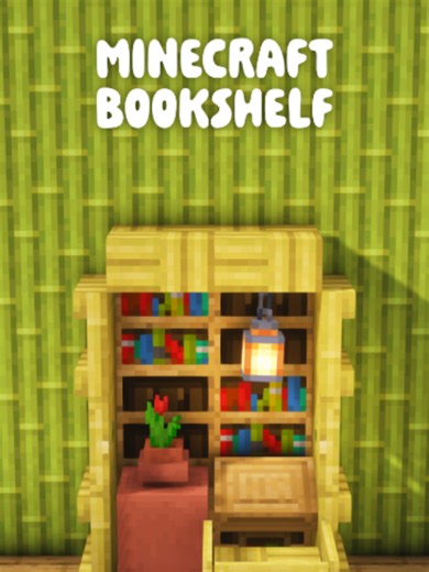 BAMBOO MINECRAFT BOOKSHELF #minecraft #minecraftbuilding #fyp #minecrafttutorial