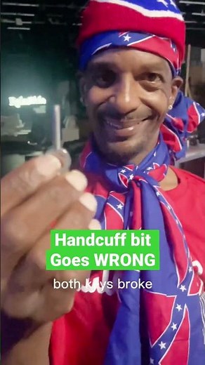 HANDCUFF BIT ON SHOW GOES WRONG