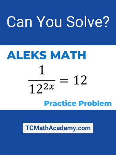 ALEKS Math Placement Test Practice Problem | Avoid Remedial Math & Extra Classes #aleksmath #placement #mathplacementtest #collegeplacement #mathhelp #learnmath #algebrahelp #studytok #aleks #mathmadeeasy #mathtestprep #onlinemath #mathskills #math #alekstest #mathtips #testprep #collegeprep
