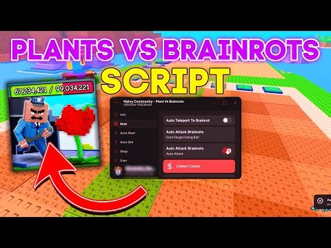 *NEW* PLANTS VS BRAINROTS SCRIPT - (AUTO FARM, INSTANT KILL, TOMATRIO SEED, AUTO COLLECT)