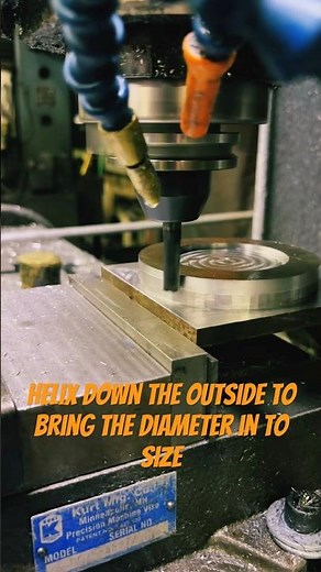 Helix using a bore cycle in fusion on an outside diameter