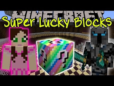 Minecraft: RAINBOW SUPER LUCKY BLOCK CHALLENGE GAMES - Lucky Block Mod - Modded Mini-Game