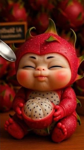 “So Cute! Baby Dragon Loves Dragon Fruit 😱🐲”#dragonfruit #youtubefruit #dragoncartoon #ytshorts