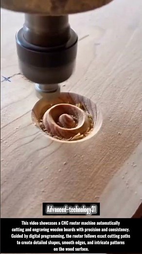 Automated Wood Cutting and Engraving with a CNC Router !! #innovation #advancedtechnology31