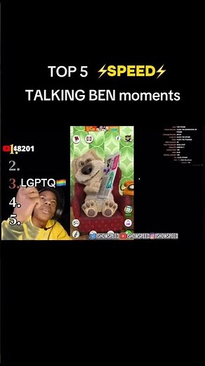 Top 5 Ishowspeed TALKING BEN moments #ishowspeed#speed#ishowspeedtalkingben#talkingben#ben