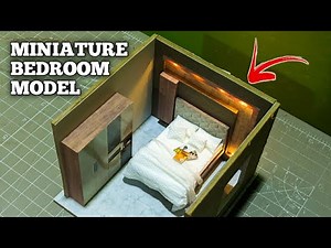 Realistic Modern Bedroom miniature model | model making | Sam-E STUDIO