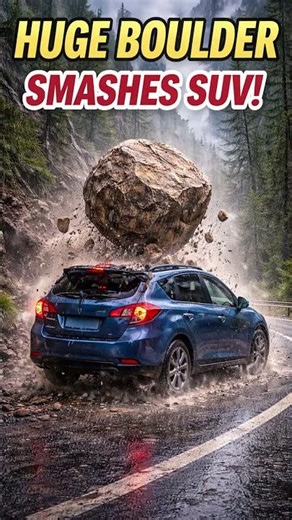 Terrifying Rockfall & Landslide Compilation: Cars vs Giant Boulders #landslide #simulation #rockfall