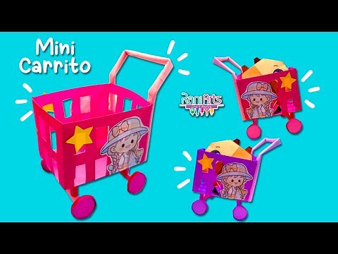 CÓMO HACER UN CARRITO DE COMPRAS DE PAPEL – Ideal para organizar y decorar tu escritorio ☺❤
