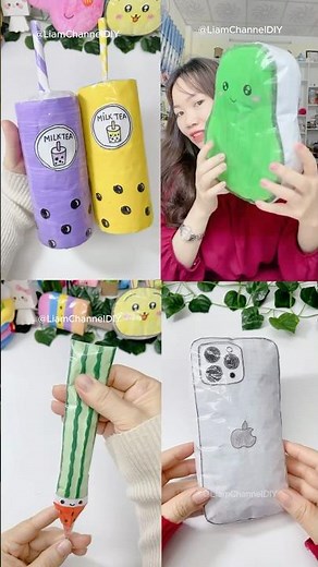 Làm Squishy giấy dùng màu nước cực đẹp