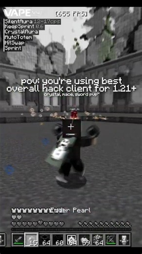 best ghost client for minecraft 1.21+ pvp (vape v4) #shorts #minecraft #mcpvp #donutsmp #mctiers