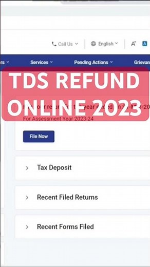 TDS Refund Return Online 2023-24 || TDS Return Filing Online 2023 || Income Tax Refund 2023-24 #TDS