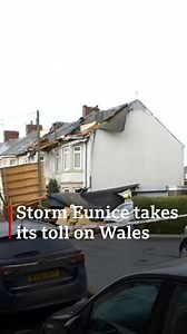12K views · 67 reactions | Storm Eunice has blown the roof off a house in Newport, pushed over trees and caused flooding in some parts of Wales https://bbc.in/3gWRmjN | BBC Wales News | Facebook