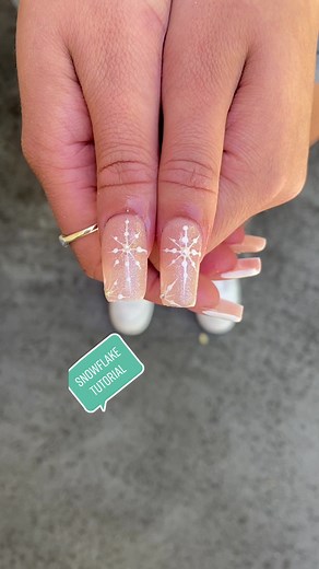 Easy Snowflake Nail Art Tutorial - Christmas Nail Design