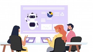 Artificial intelligence and machine learning concept animation